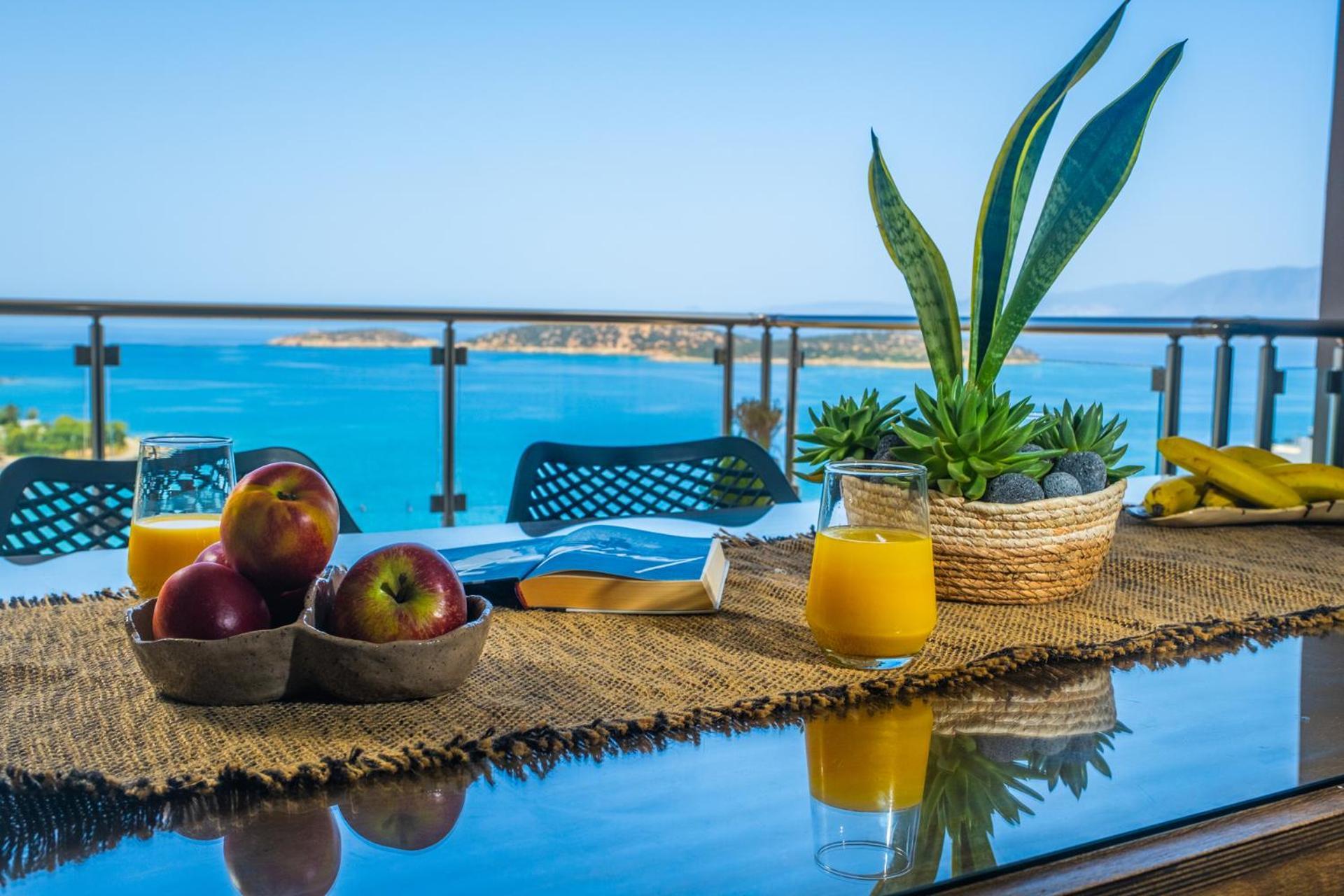 Thea Panoramic Sea View Apartment Agios Nikolaos  Bagian luar foto